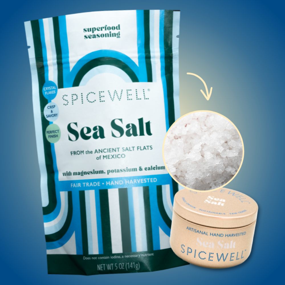 Spicewell - Product - Sea Salt Pouch - Fair-Trade Hand Harvested Superfood Seasoning - Lifestyle