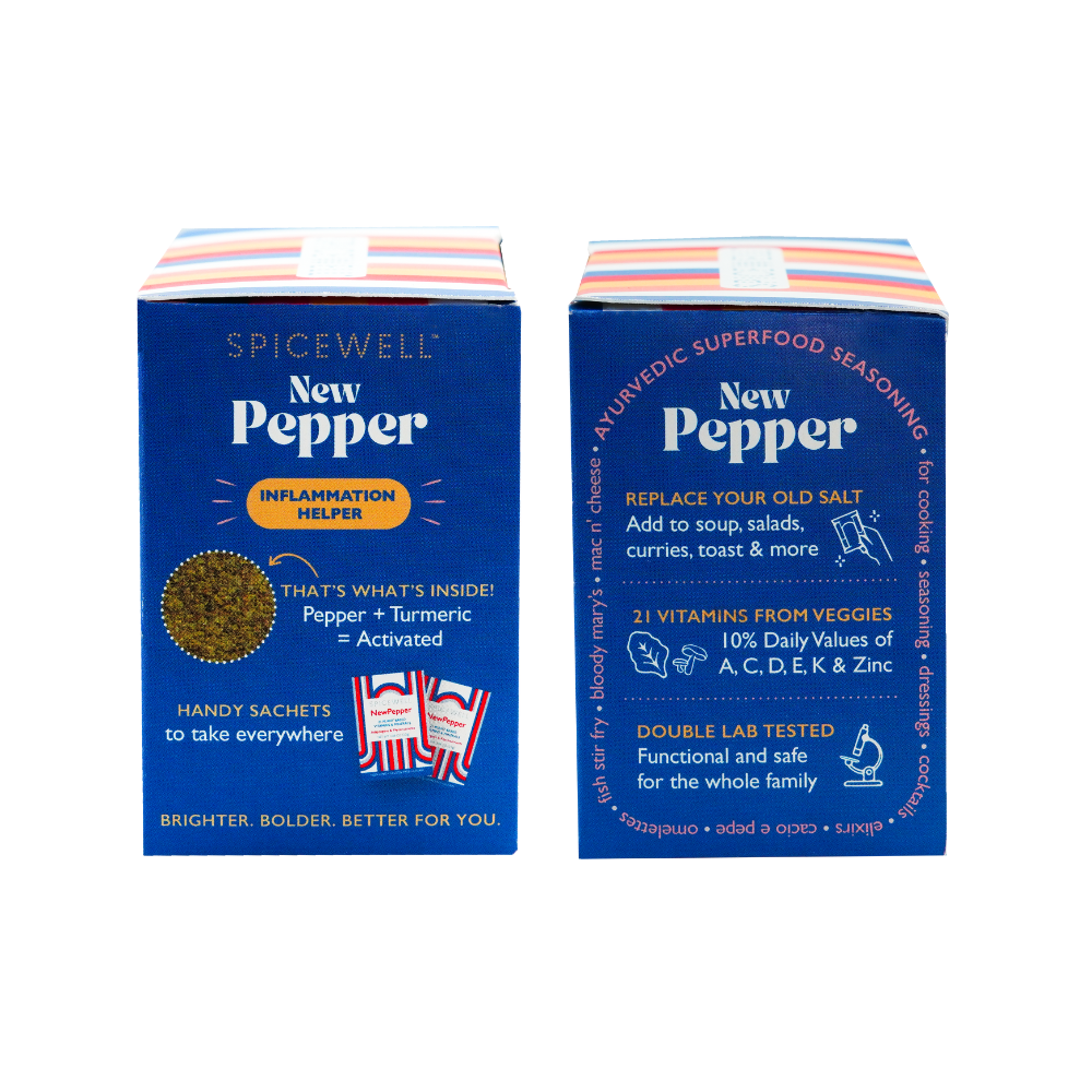 Spicewell - Product - New Pepper Shaker 30 On-The-Go Individual Serving Sachets - Side - Inflammation Helper