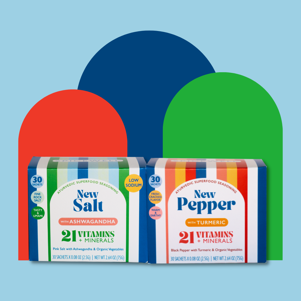Spicewell - Product - New Salt And New Pepper 30 Individual Sachets Box - Lifestyle